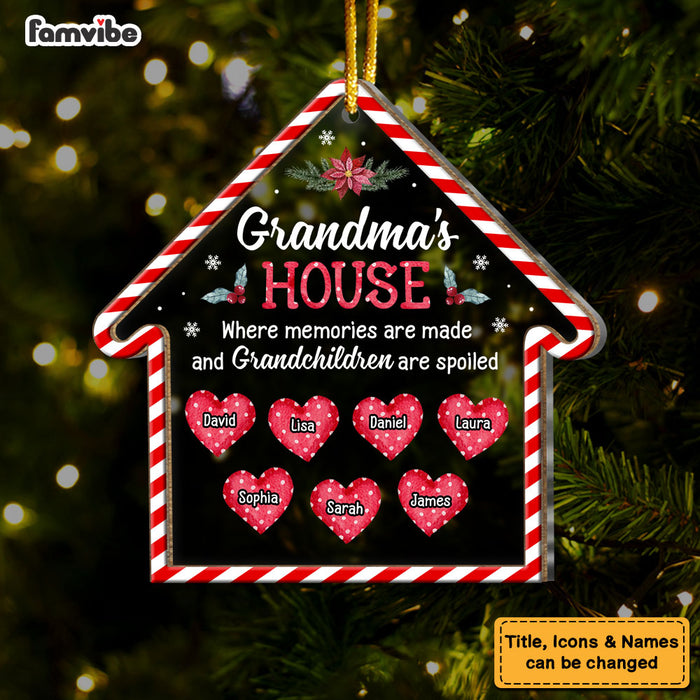 Personalized Christmas Gift Grandma's House 2 Layered Wood Ornament 29303 1