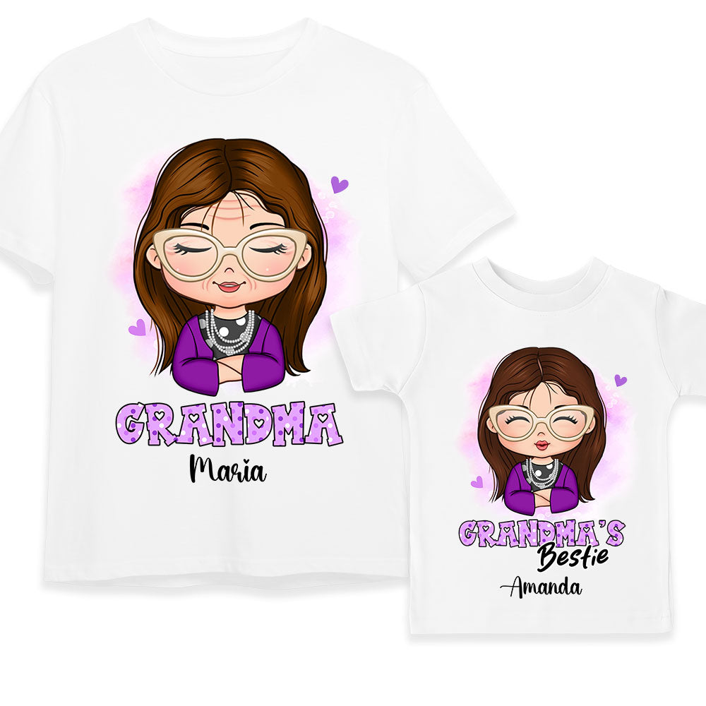Personalized Gift For Grandma And Kid Matching Adult And Kid Tee 29305 Primary Mockup