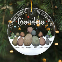 Personalized Gift For Grandma My Favorite People Circle Ornament 29306 thumb 1