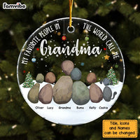 Personalized Gift For Grandma My Favorite People Circle Ornament 29306 thumb 1
