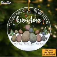 Personalized Gift For Grandma My Favorite People Circle Ornament 29306 thumb 1