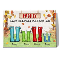 Personalized Gift For Family Where Life Begins & Love Never Ends Canvas 29308 thumb 1