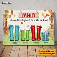 Personalized Gift For Family Where Life Begins & Love Never Ends Canvas 29308 thumb 1
