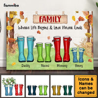 Personalized Gift For Family Where Life Begins & Love Never Ends Canvas 29308 thumb 1