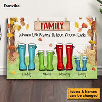 Personalized Gift For Family Where Life Begins & Love Never Ends Canvas 29308 thumb 1