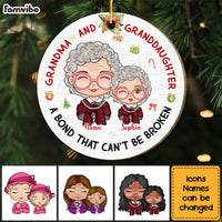 Personalized Christmas Gift For Grandma A Bond That Can't Be Broken Circle Ornament 29309 thumb 1
