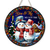 Personalized Snowman You And Me We Got This Couple Round Wood Sign 29310 1