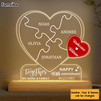 Personalized 40th Wedding Anniversary Gift For Couples Plaque LED Lamp Night Light 29312 thumb 1