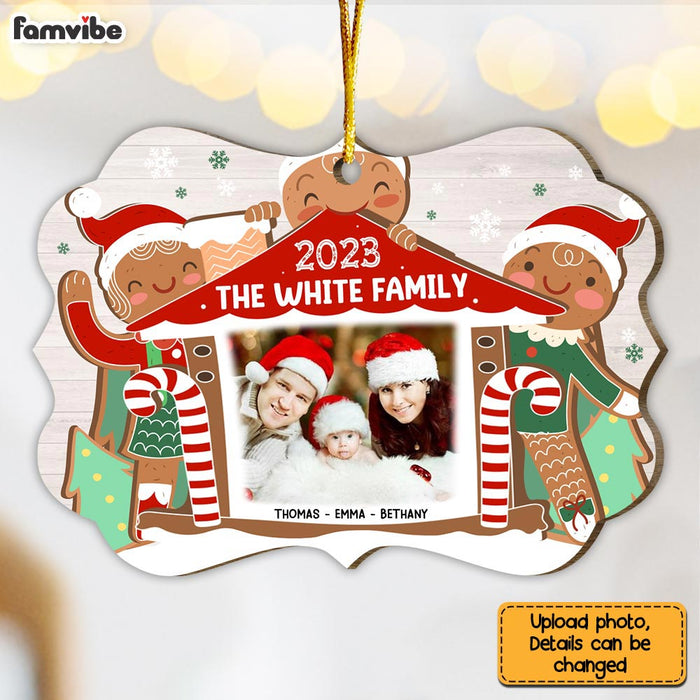 Personalized Family Photo Christmas Cookie Gingerbread Benelux Ornament 29313 1