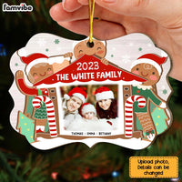Personalized Family Photo Christmas Cookie Gingerbread Benelux Ornament 29313 thumb 1