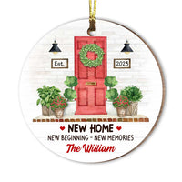 Personalized Christmas Gift For Family New Home New Beginning Circle Ornament 29314 thumb 1