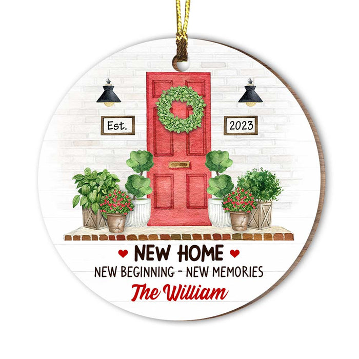 Personalized Christmas Gift For Family New Home New Beginning Circle Ornament 29314 1