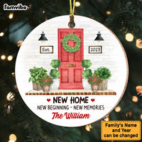 Personalized Christmas Gift For Family New Home New Beginning Circle Ornament 29314 thumb 1