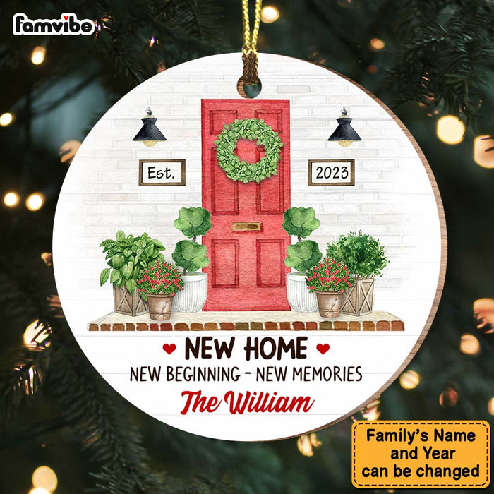 Personalized Christmas Gift For Family New Home New Beginning Circle Ornament 29314 1