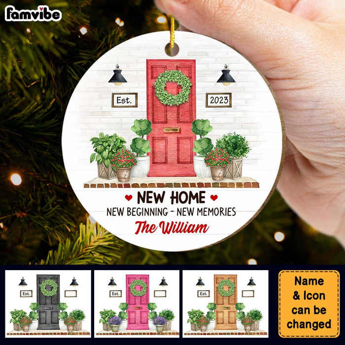 Personalized Christmas Gift For Family New Home New Beginning Circle Ornament 29314 1