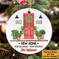 Personalized Christmas Gift For Family New Home New Beginning Circle Ornament 29314 thumb 1