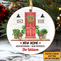 Personalized Christmas Gift For Family New Home New Beginning Circle Ornament 29314 thumb 1