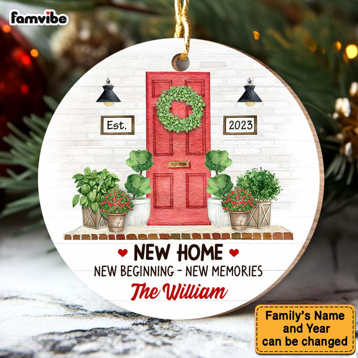 Personalized Christmas Gift For Family New Home New Beginning Circle Ornament 29314 1
