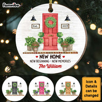 Personalized Christmas Gift For Family New Home New Beginning Circle Ornament 29314 thumb 1