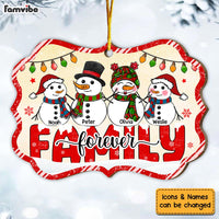 Personalized Christmas Gift Snowman Family Forever Benelux Ornament 29315 thumb 1