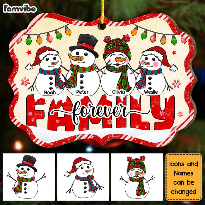 Personalized Christmas Gift Snowman Family Forever Benelux Ornament 29315 1