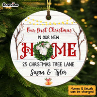 Personalized Christmas Gift For Family First House New Home Circle Ornament 29319 thumb 1