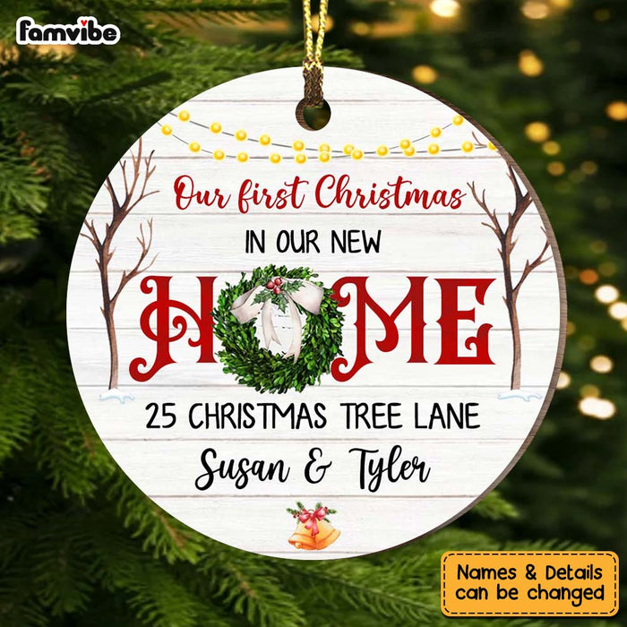 Personalized Christmas Gift For Family First House New Home Circle Ornament 29319 1