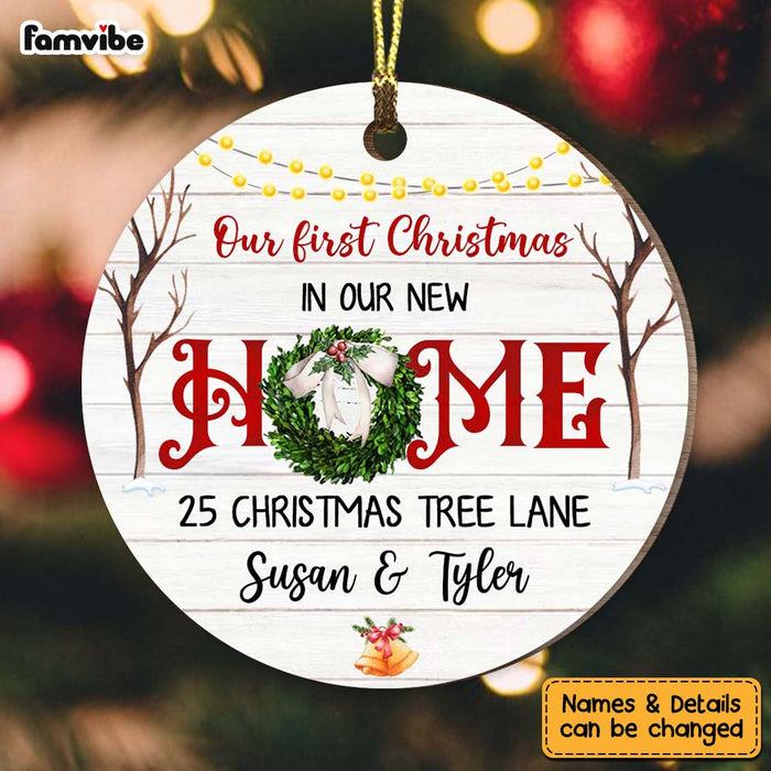 Personalized Christmas Gift For Family First House New Home Circle Ornament 29319 1