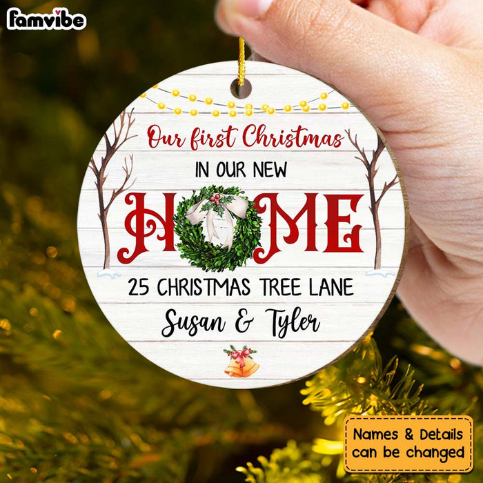 Personalized Christmas Gift For Family First House New Home Circle Ornament 29319 1