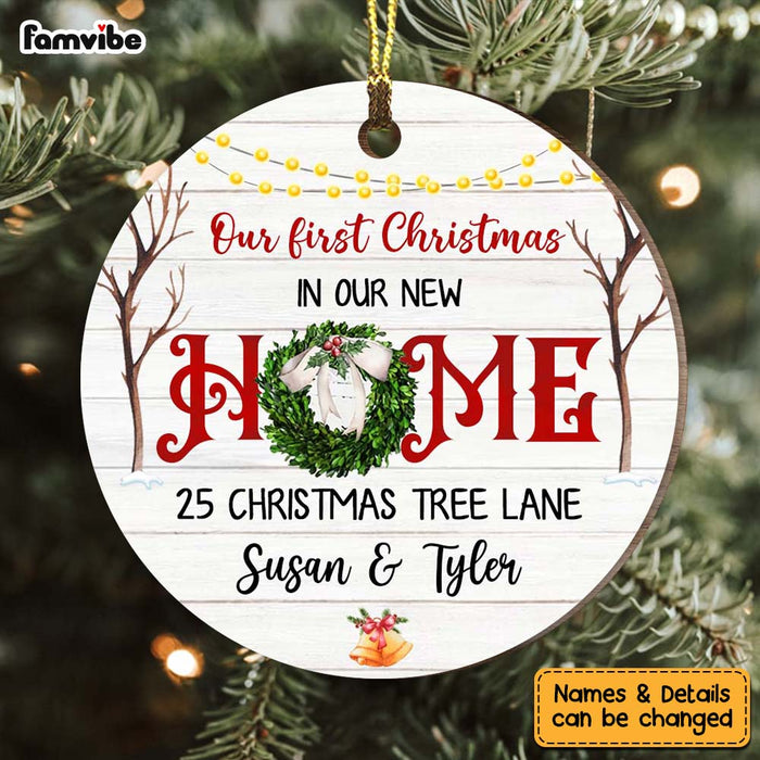 Personalized Christmas Gift For Family First House New Home Circle Ornament 29319 1