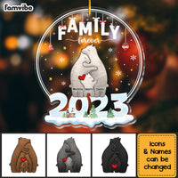 Personalized Family Bear Christmas Ornament 29322 thumb 1