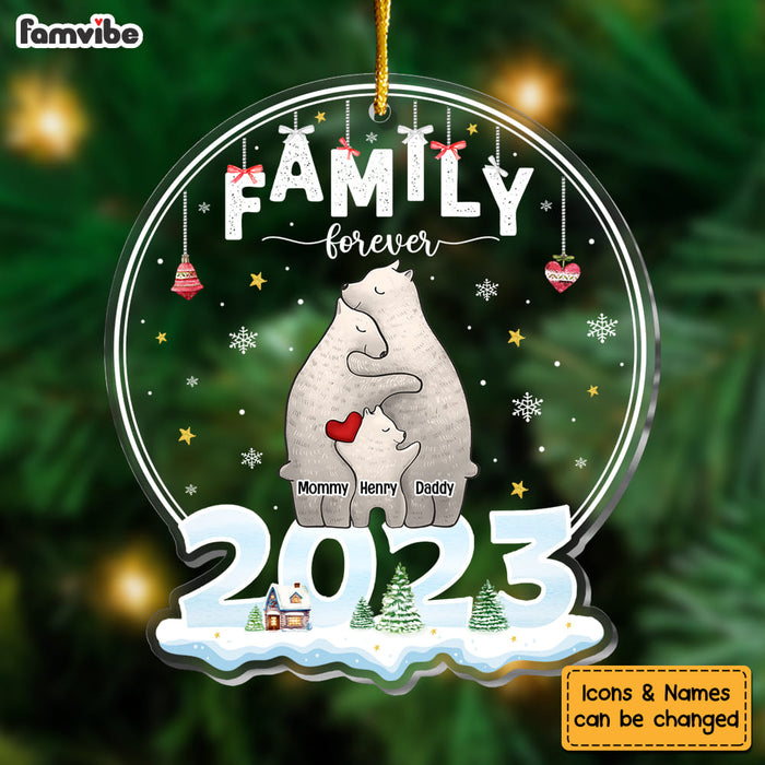 Personalized Family Bear Christmas Ornament 29322 1