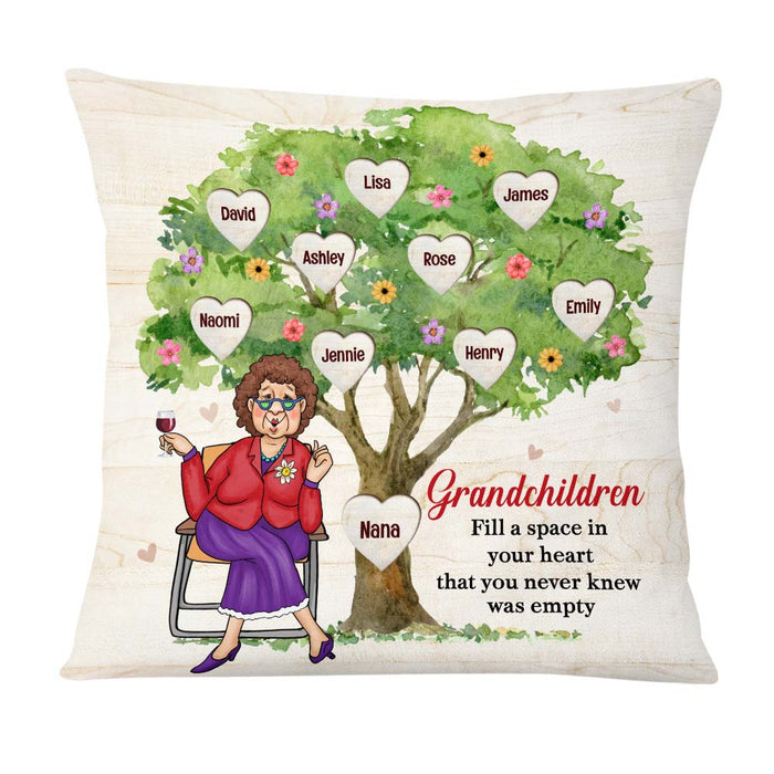 Personalized Gift For Grandma Granchildren Fill Your Heart Pillow 29324 1