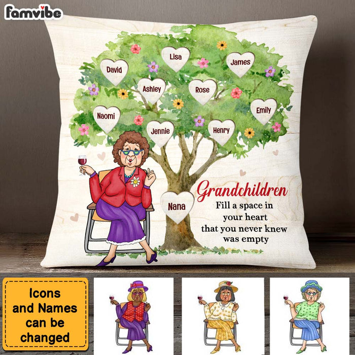 Personalized Gift For Grandma Granchildren Fill Your Heart Pillow 29324 1