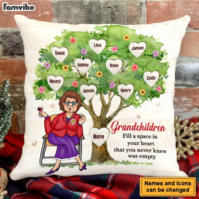 Personalized Gift For Grandma Granchildren Fill Your Heart Pillow 29324 1
