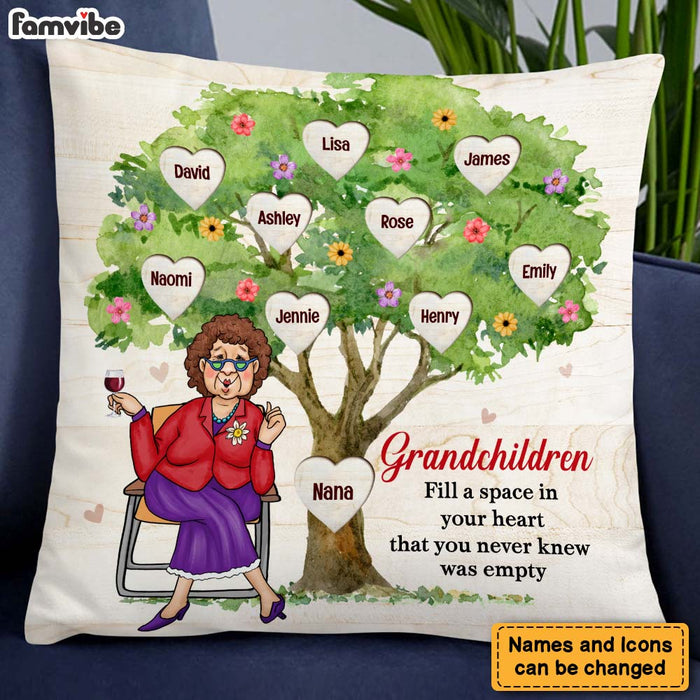 Personalized Gift For Grandma Granchildren Fill Your Heart Pillow 29324 1