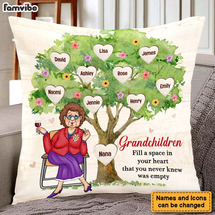 Personalized Gift For Grandma Granchildren Fill Your Heart Pillow 29324 1