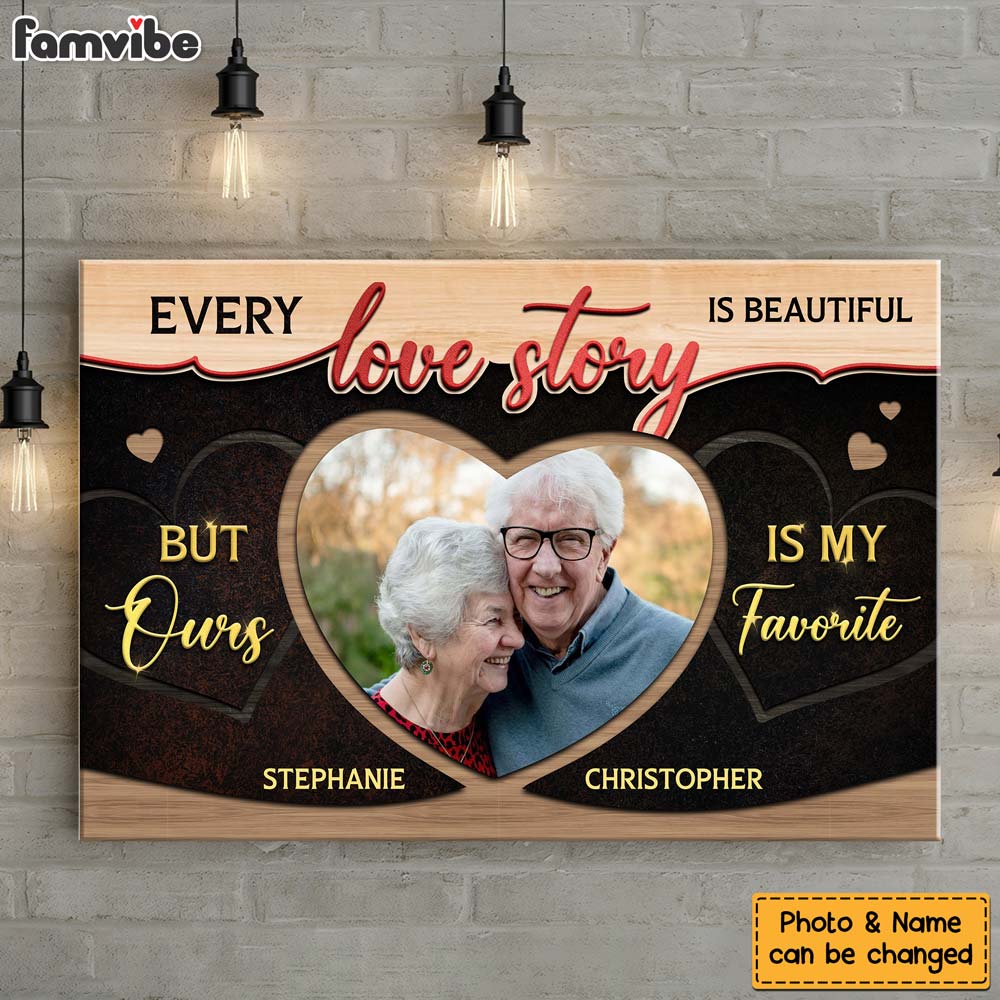 Personalized Gift For Couple Every Love Stories Is Beautiful Canvas 29332 Primary Mockup