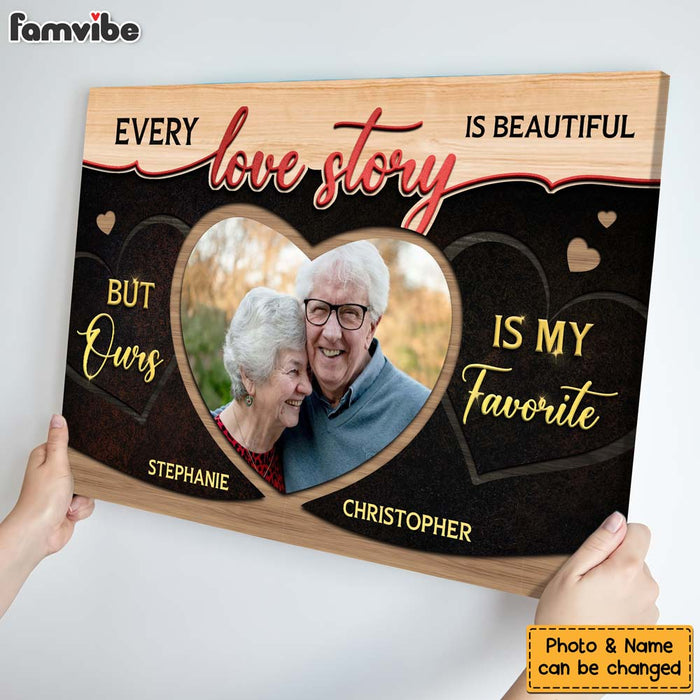 Personalized Gift For Couple Every Love Story Is Beautiful Canvas 29332 1
