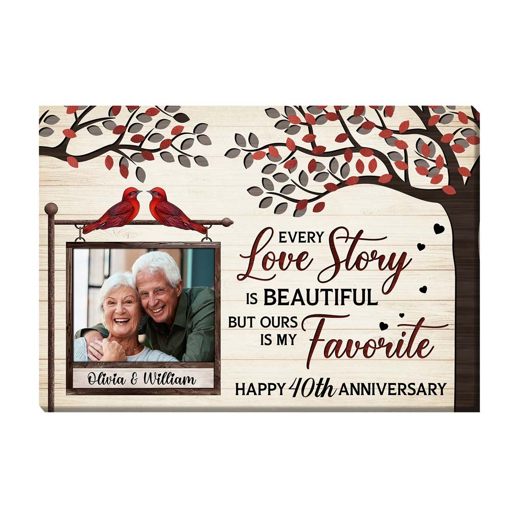 Personalized Anniversary Every Love Story Is Beautiful But Ours Is My Favorite Canvas 29333 Primary Mockup