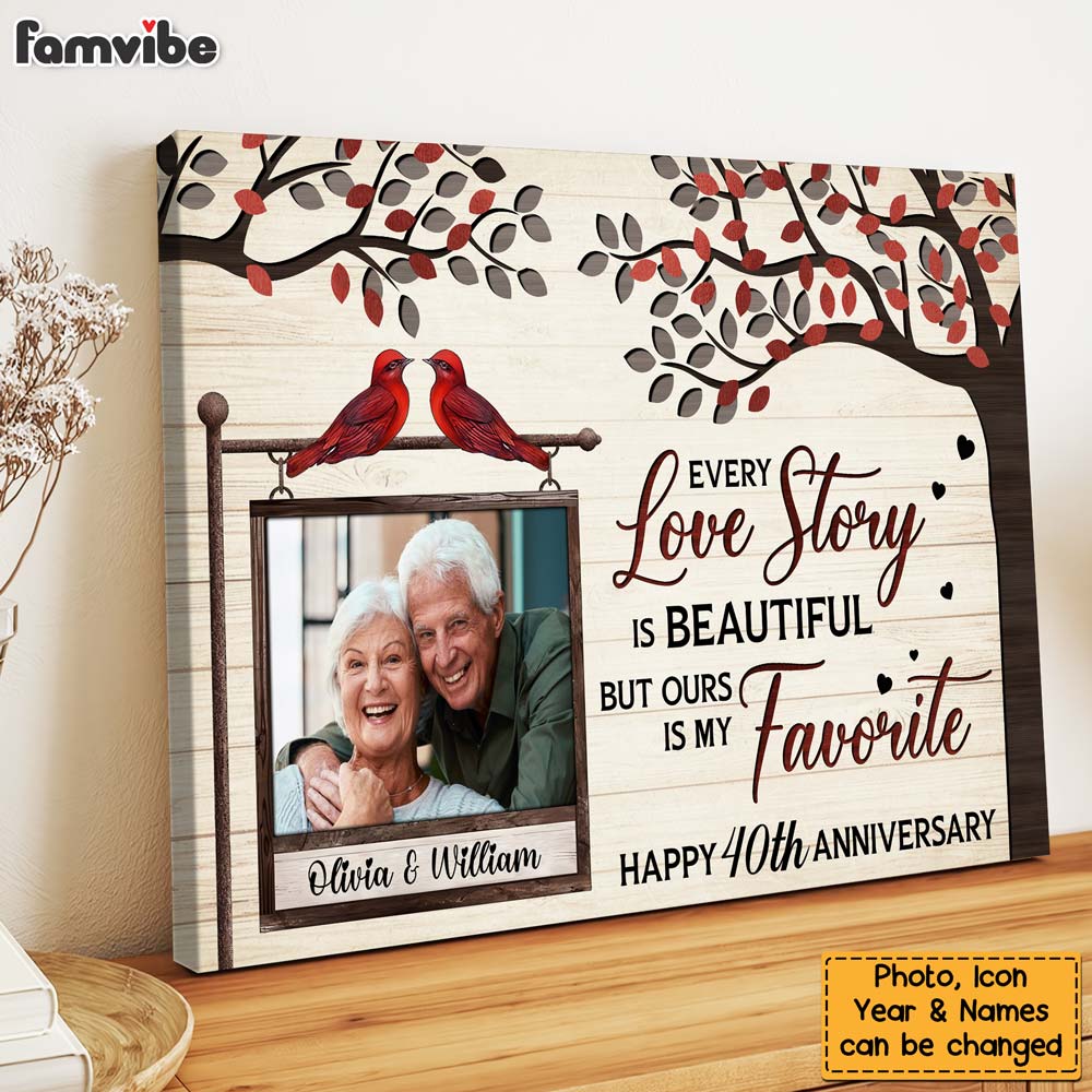 Personalized Anniversary Every Love Story Is Beautiful But Ours Is My Favorite Canvas 29333 Primary Mockup