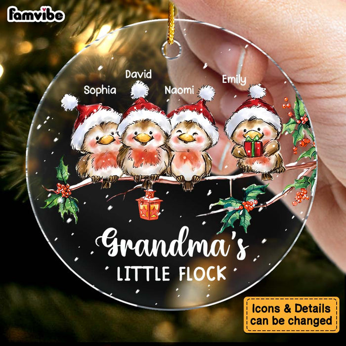 Personalized Grandma's Little Flock Circle Ornament 29351 1
