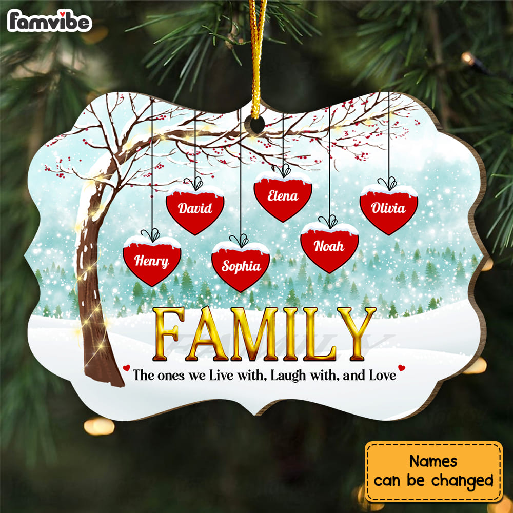 Personalized Gift For Family 'The Ones We Live With' Christmas Benelux Ornament 29356 Primary Mockup