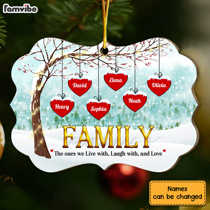 Personalized Gift For Family 'The Ones We Live With' Christmas Benelux Ornament 29356 1