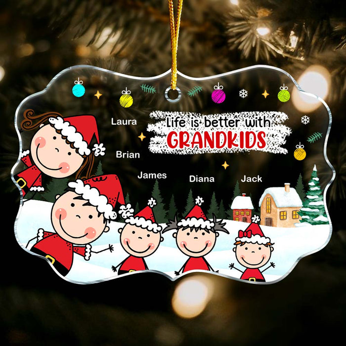 Personalized Life Is Better With Grandkids Benelux Ornament 29358 1