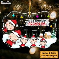 Personalized Life Is Better With Grandkids Benelux Ornament 29358 thumb 1
