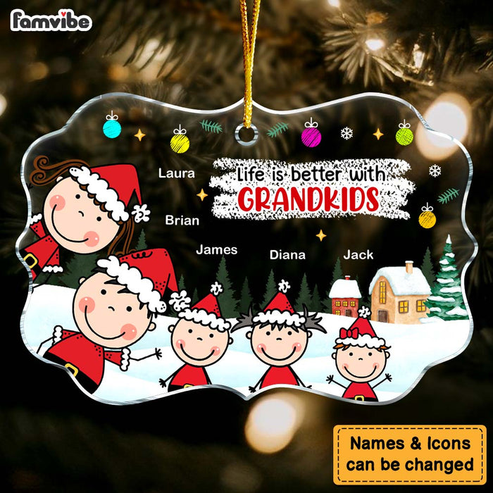 Personalized Life Is Better With Grandkids Benelux Ornament 29358 1