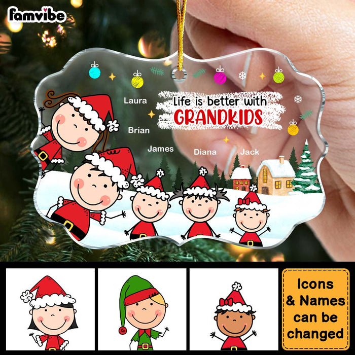 Personalized Life Is Better With Grandkids Benelux Ornament 29358 1