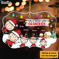 Personalized Life Is Better With Grandkids Benelux Ornament 29358 thumb 1