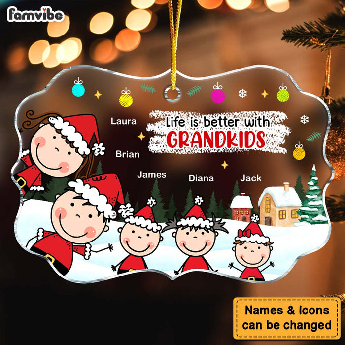 Personalized Life Is Better With Grandkids Benelux Ornament 29358 1